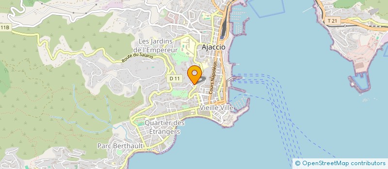 localisation de l'entreprise STELLA à AJACCIO