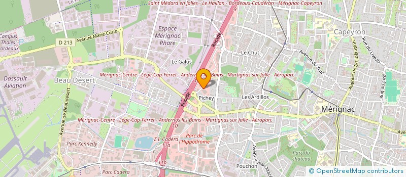localisation de l'entreprise STELLA à MERIGNAC