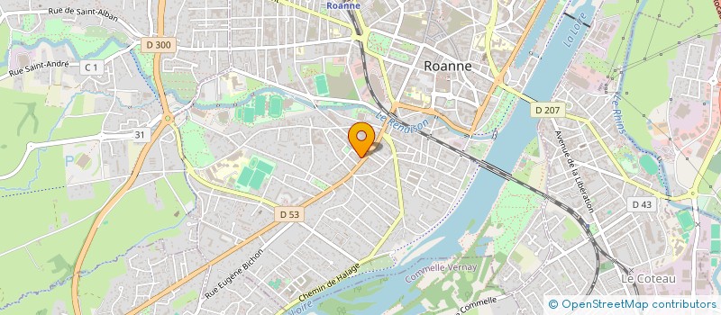 localisation de l'entreprise STELLA  ROANNE