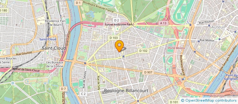 localisation de l'entreprise STELLA OPTIC à BOULOGNE-BILLANCOURT