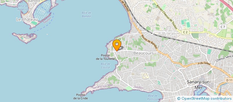 localisation de l'entreprise STELLADERM à SANARY-SUR-MER