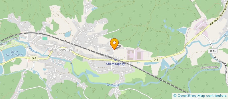 localisation de l'entreprise STELU  CHAMPAGNEY
