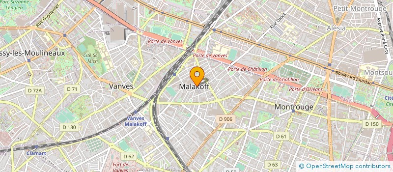 localisation de l'entreprise STEMA à MALAKOFF