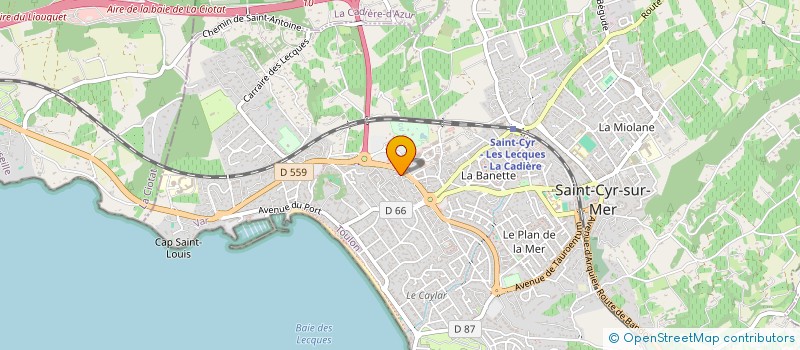 localisation de l'entreprise STENDI à SAINT-CYR-SUR-MER