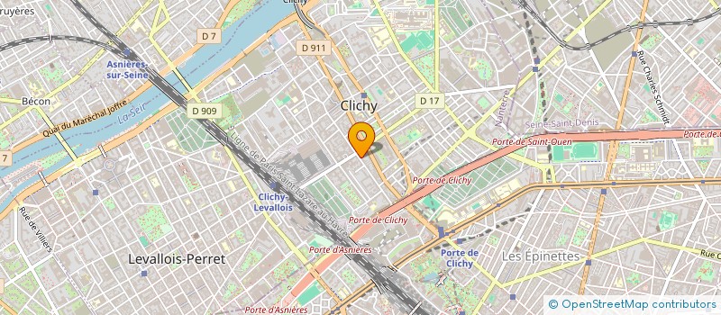 localisation de l'entreprise STENO PRO à CLICHY