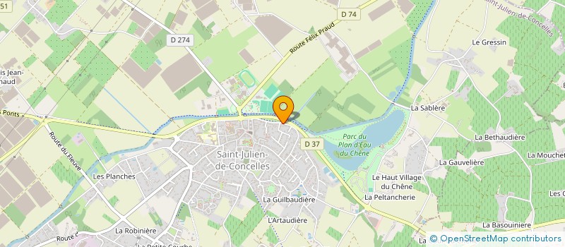 localisation de l'entreprise STENOVA à SAINT-JULIEN-DE-CONCELLES