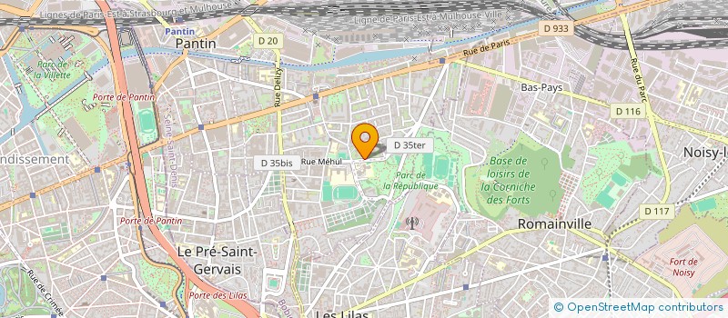 localisation de l'entreprise STENSOR INGENIERIE à PANTIN