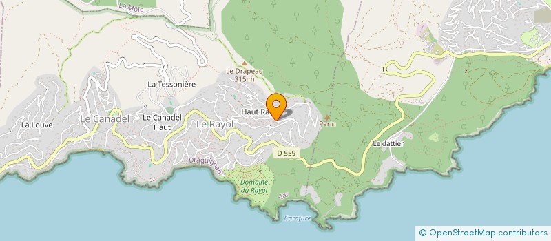 localisation de l'entreprise STEP PERCUDANI DEMARQUE à RAYOL-CANADEL-SUR-MER
