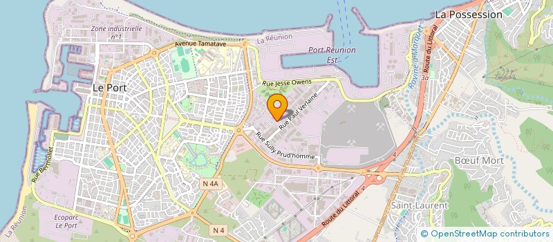 localisation de l'entreprise STEP SBTPC X55-NOUVELLE ROUTE DU LITTORAL ECHANGEUR ET DIGUES à LE PORT