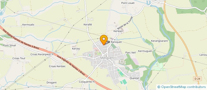 localisation de l'entreprise STEPHAN CHAUFFAGE  MELGVEN