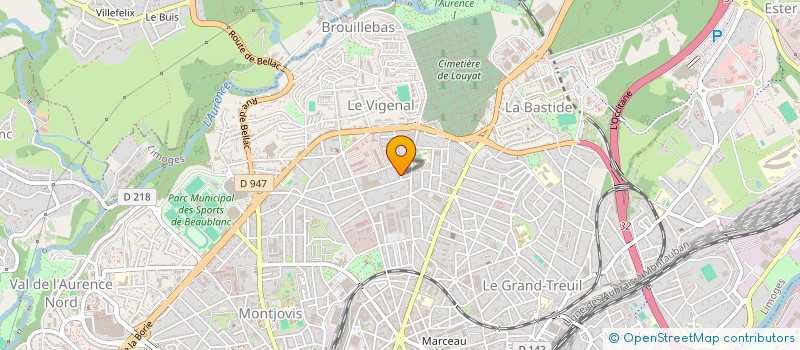localisation de l'entreprise STEPHANE ANDRAUX à LIMOGES