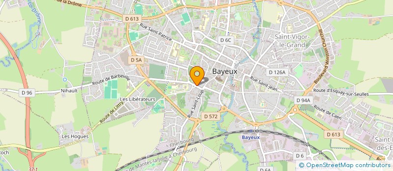 localisation de l'entreprise STEPHANE AUBERT TAPISSIER à BAYEUX