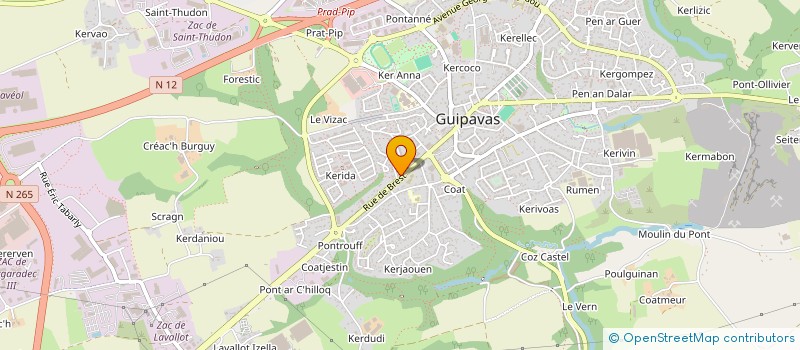 localisation de l'entreprise STEPHANT TREHIN PONCAGE à GUIPAVAS