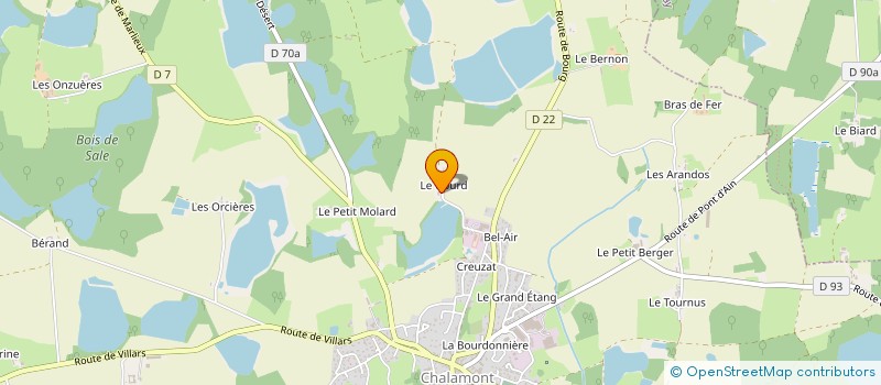 localisation de l'entreprise STEPHIRA à CHALAMONT