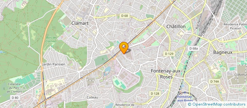 localisation de l'entreprise STER -(STE TECHNIQUES ETUDES RECHERCHES) à FONTENAY-AUX-ROSES