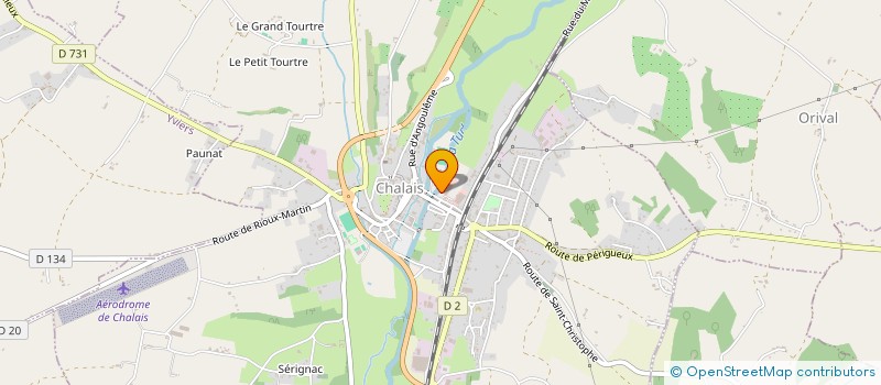 localisation de l'entreprise STERISOM à CHALAIS