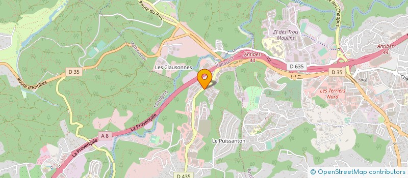 localisation de l'entreprise STERLAB à VALLAURIS