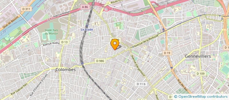localisation de l'entreprise STERNBACH à COLOMBES