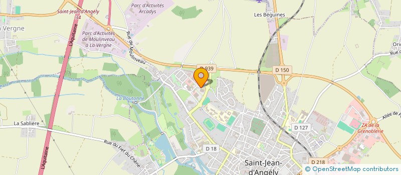 localisation de l'entreprise STEROMBRIFO  ST JEAN D'ANGELY