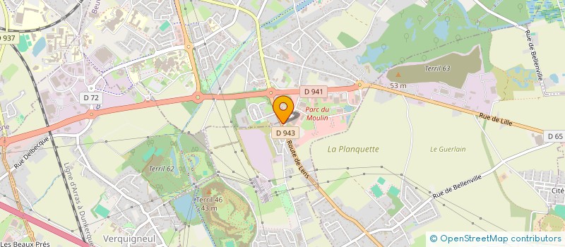 localisation de l'entreprise STERTIL FRANCE à BEUVRY