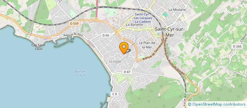 localisation de l'entreprise STEVA BTP à SAINT-CYR-SUR-MER