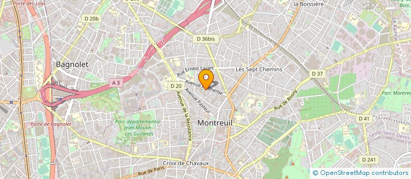localisation de l'entreprise STEVENSON à MONTREUIL