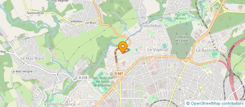 localisation de l'entreprise STEVI à LIMOGES