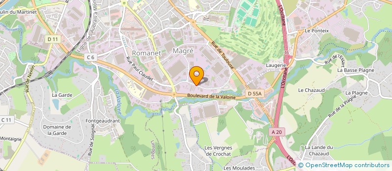 localisation de l'entreprise STEVIA à LIMOGES