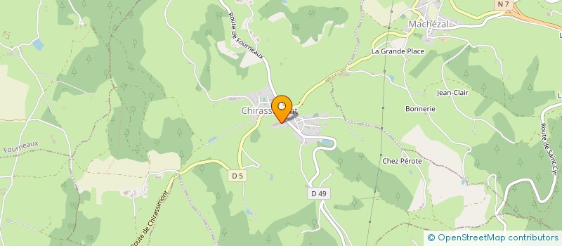 localisation de l'entreprise STEVTISS  CHIRASSIMONT