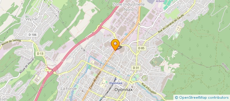 localisation de l'entreprise STEX à OYONNAX