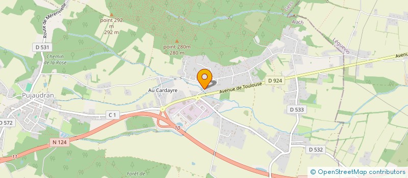 localisation de l'entreprise STF  PUJAUDRAN