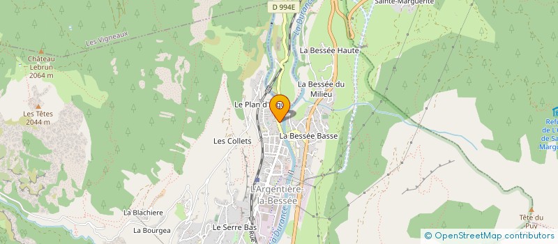 localisation de l'entreprise STF  L'ARGENTIERE-LA-BESSEE