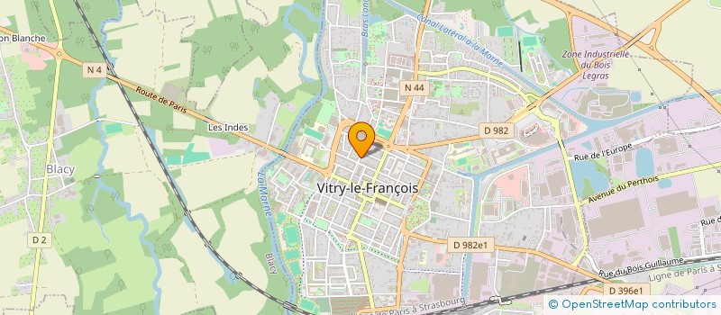 localisation de l'entreprise STFO (SYSTEME TRANSMISSION FIBRE OPTIQUE) à VITRY-LE-FRANCOIS