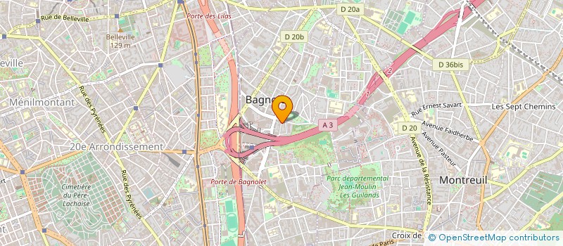 localisation de l'entreprise STFRANCE à BAGNOLET
