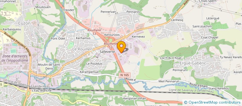 localisation de l'entreprise STG BRETAGNE SUD à ERGUE-GABERIC