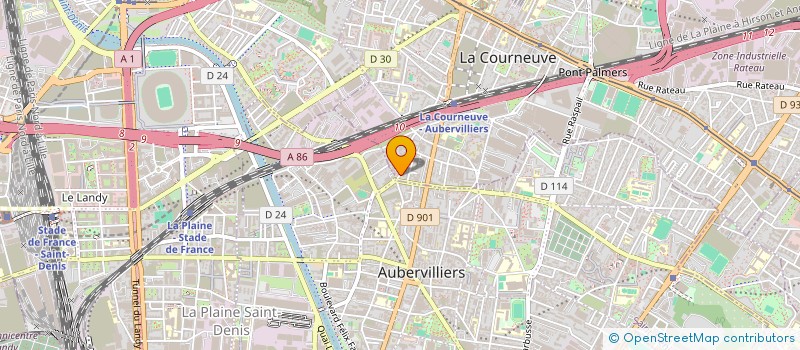 localisation de l'entreprise STG ELECTRICITE à LA COURNEUVE