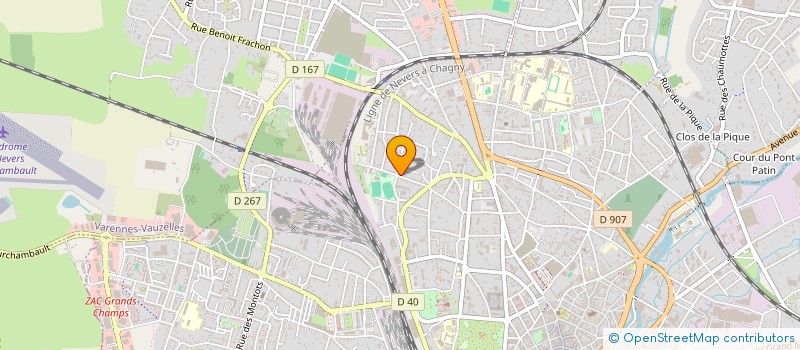 localisation de l'entreprise STG POWER à NEVERS