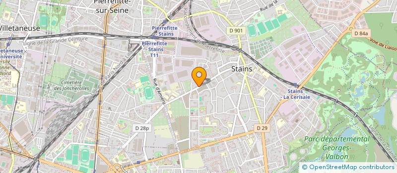 localisation de l'entreprise STGA à STAINS