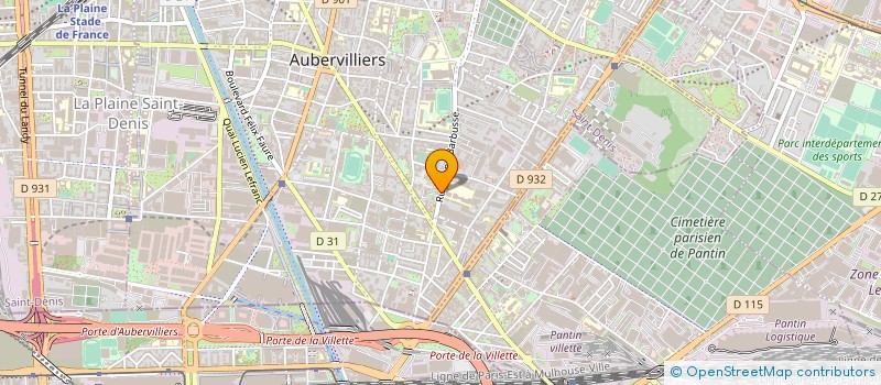 localisation de l'entreprise STGB à AUBERVILLIERS