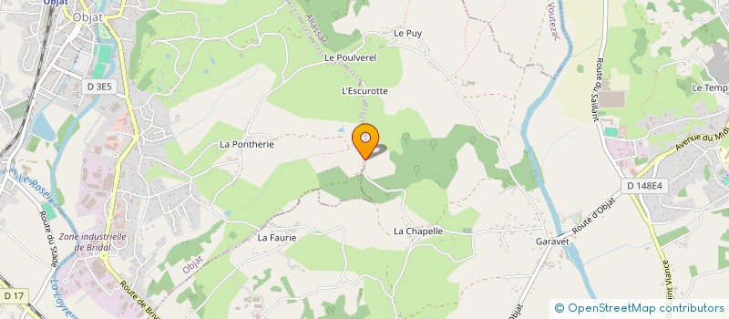 localisation de l'entreprise STI  OBJAT