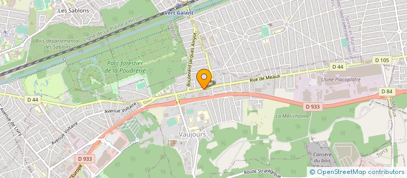 localisation de l'entreprise STI-COM SARL à VAUJOURS