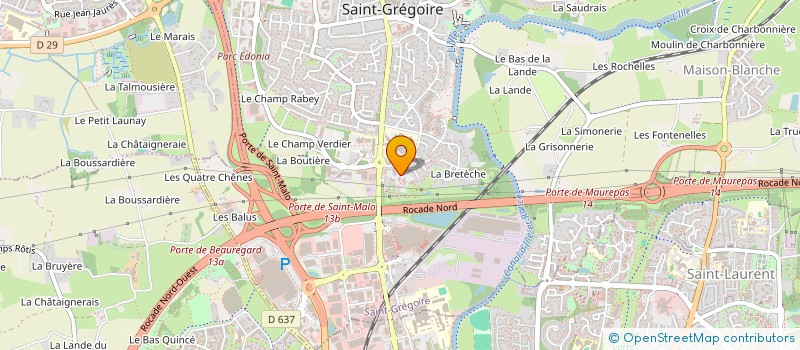 localisation de l'entreprise STIMAR à SAINT-GREGOIRE