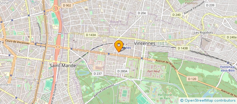 localisation de l'entreprise STINGA à VINCENNES