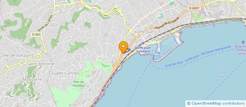localisation de l'entreprise STIQUEL PATRIMOINE à VALLAURIS