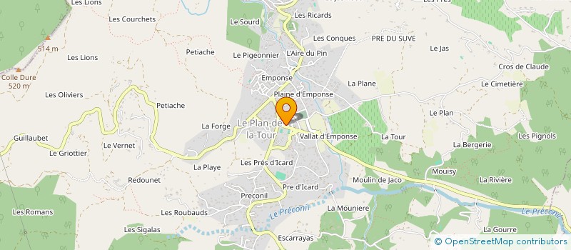 localisation de l'entreprise STM  LE PLAN-DE-LA-TOUR