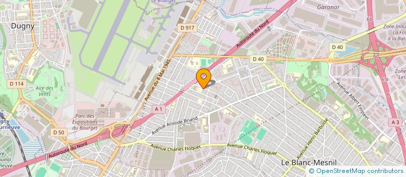 localisation de l'entreprise STM BAT à LE BLANC-MESNIL