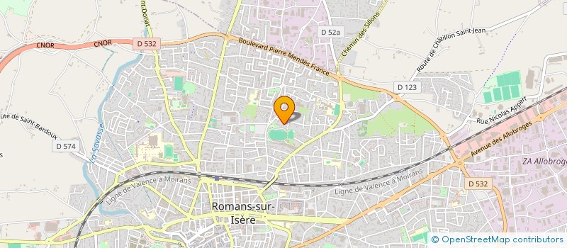 localisation de l'entreprise STMG  ROMANS-SUR-ISERE