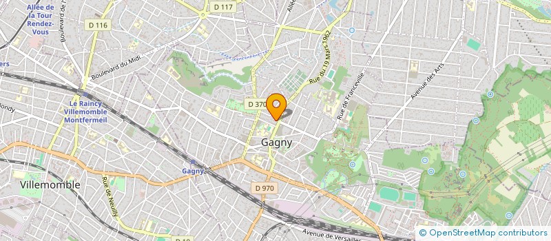 localisation de l'entreprise STN - SOLUTIONS TECHNOLOGIQUES NUMERIQUES  GAGNY