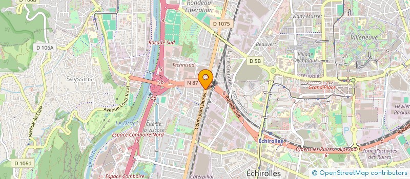 localisation de l'entreprise STNT VOYAGES SERVICES à ECHIROLLES