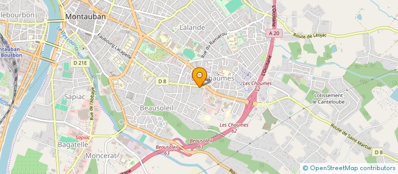 localisation de l'entreprise STOCC CYCLES à MONTAUBAN